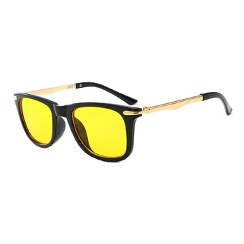 Zilead Moda Retro Pătrat Copil ochelari de Soare Polarizat UV400 Fată Băiat Ochelari de Umbrire Oglindă de Metal Copiii Gafas de sol Negru