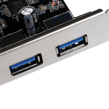 2-port PCI Express USB 3.0 pe panoul frontal cu control card adaptor 4-pini și 20-pin card de expansiune adaptor