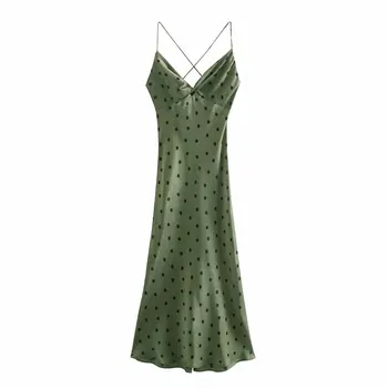 Vara sexy rochie femei maxi rochii de partid streetwear plaja rochie lunga eleganta puncte club vestidos coreeană de moda rochie verde