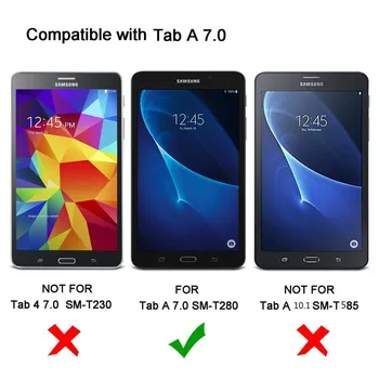 Pentru Samsung Galaxy Tab A6 7.0 inch Caz 360 Rotativ Capacul suportului pentru Samsung Galaxy Tab 7.0 2016 SM-T280 SM-T285 Tableta Caz
