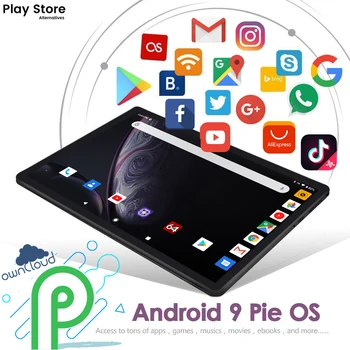 2020 MediaPad 10 inch comprimat Android 9.0 Quad Core 32GB Disc Dual SIM Dual aparate foto 5.0 MP WiFi GPS Tablete + 64GB TF Card de Cadouri