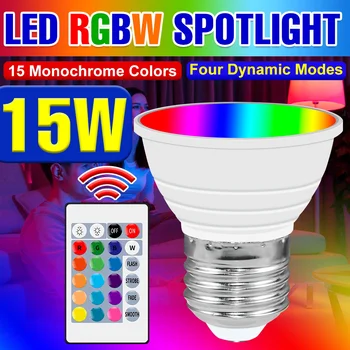220V RGB Lampa E27 LED Lumina fața Locului GU10 Bec cu LED GU 5.3 bombillas Colorate de Lumină E14 Magic Bec Led MR16 Fiolă Pentru Casa Inteligentă