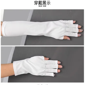 Nou Stil de Manichiura Mănuși Anti-ultraviolete Instrumente de Manichiură pentru Unghii Fototerapie Lung și Scurt UV Alb Mănuși