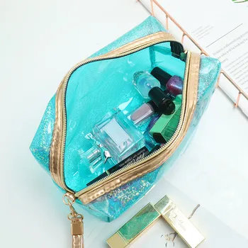 Femei de moda Clar Sac de Cosmetice Impermeabil Călătorie Neceser Face Saci PVC de Frumusete Tote articole de Toaletă Spălați Machiaj Organizator Husă Cutie