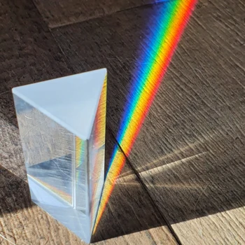 40x40x180MM Prismă Triunghiulară K9 Prisme Optice de Sticlă de Predare a Fizicii Refracta Lumina din Spectrul Curcubeului Elevii Consumabile