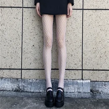 WENYUJH Sexy Fishnet Ciorapi Gol Afară de Femeie Sosete Transparente Sexy Genunchi Șosete Mari Kawaii Șosete Lungi coreeană Stil Gotic