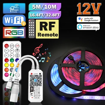 RF RGB WIFI Bandă de Lumină 12V Magic Home 5050 SMD LED Benzi Cu Control de la Distanță de 10M de Lumină Bar pentru Dormitor Petrecere Acasă Decorare