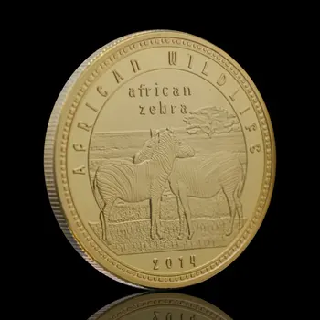 Placat Cu Aur De Animale Sălbatice Din Africa Zebra Zambia Kwacha Animal Suveniruri Monede Medalie De Colectie Provocare Monede Cadou Challenger