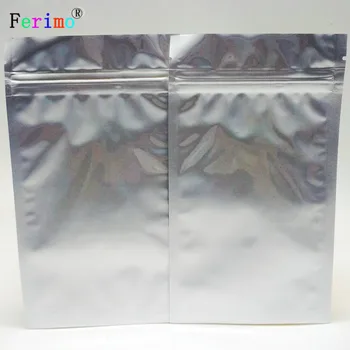 100buc fund Plat cu auto - etanșare semi - transparent sac de folie de aluminiu de agrement alimentare negativ - yang aluminiu pur pachet