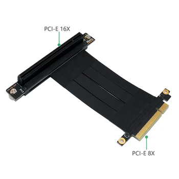 PCI Express x8 la x16 Riser Card de sex Masculin la Feminin placa Grafica PCIE Riser 3.0 PCI-E 16x Panglică Cablu de Extensie cu Bază Magnetică