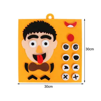 Copii Expresie de Emoție Schimba Jocul DIY Simțit Tesatura Ambarcațiuni Kit Montessori Ajutor în Predare Grădiniță de Învățare de Învățământ de Jucărie