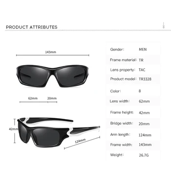 Nou sport în două culori cadru plin de culoare de echitatie ochelari outdoor pentru bărbați ochelari de soare polarizat AE0963