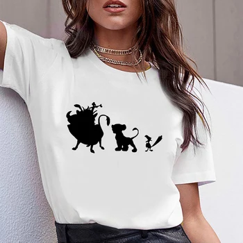 Disney Lion KIng Tricou Femei Spania Moda Harajuku Tricou Mai Buni Prieteni Hakuna Matata Îmbrăcăminte Urbano Ropa Estetice Mujer 2021