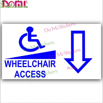 DOMI Rampă de Acces Autocolant Semn turiști cu Handicap de Mobilitate Săgeată Înainte,Mobilitate - Fata Spate Stanga Dreapta Săgeată