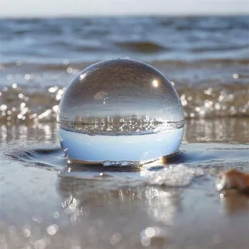 1x Sticlă Clară de Cristal de Vindecare Sfera Recuzită Fotografie Lensball decoratiuni de cristal Transparent lumină mingea ornamente 50N