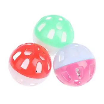 1 Buc Multicolor Gol Bell Ball Minge De Plastic De Pisică Câine Jucărie Sunet De Clopot Animale De Companie Jucărie De Plastic Bell Ball