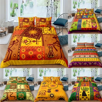 Boemia Stil Etnic Carpetă Acopere Stabilit Mandala Set de lenjerie de Pat Pentru Adulti Bedcloth 2/3pcs Regina King Twin Size Set