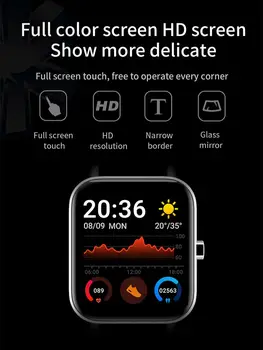 Femei Ceas Inteligent Bărbați Smartwatch Monitor de Ritm Cardiac Sport Fitness Informații despre Muzică Memento pentru Android, IOS, Telefon