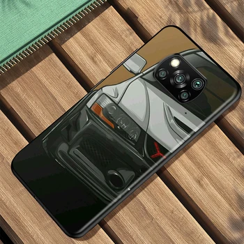 Rece JDM Masina Sport Pentru Xiaomi Poco X3 NFC M3 M2 X2 F2 F3 Pro C3 F1 Mi Juca Mix 3 A2 A1 6X 5X Negru Caz de Telefon