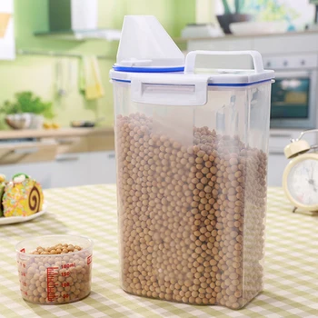 Cereale Grosier Cutie De Depozitare Din Plastic Containere Sigilate, Cutii De Cereale De Bucatarie Flip Alimentare Rezervor Etanș Cutii
