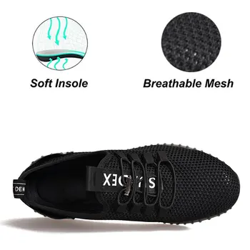 SUADEX Bărbați Femei Siguranță Pantofi ochiurilor de Plasă Respirabil de Vară bombeu metalic de pantofi Puncție Dovada Munca Seakers Non-Alunecare de Cizme 35-46