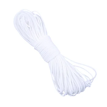 Curea elastica Alb Clema Cablul de 1/8 Inch (3mm) Elastic Ureche Lega Coarda Manual Șir Pentru Accesorii de Cusut