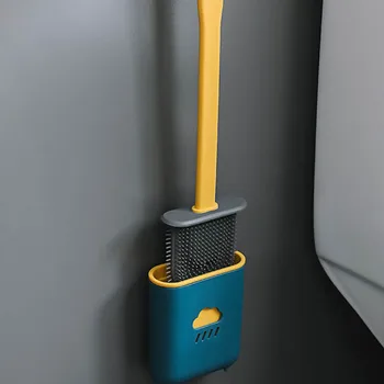 Montat pe perete cu Silicon TPR Perie Wc Și Suport Rapid de Scurgere Perie de Curățare Instrumente Pentru Toaletă de uz Casnic WC Seturi de Baie Curat