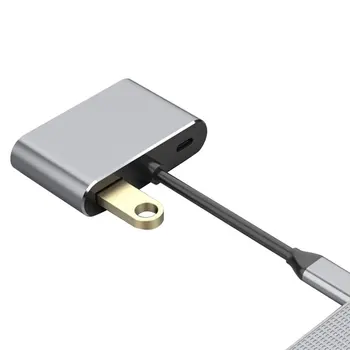 C USB convertor adaptor de tip c compatibil HDMI / USB 3.0 / Tip C de aluminiu adaptor de tip C pentru Apple Macbook