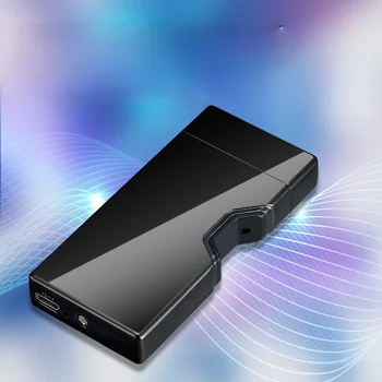 Reîncărcabilă USB Bricheta cu Laser Infraroșu Inducție Dublu Arc de Fum Accesorii pentru Iarba Brichete Et Accessoires Fumeurs Bărbați Cadouri