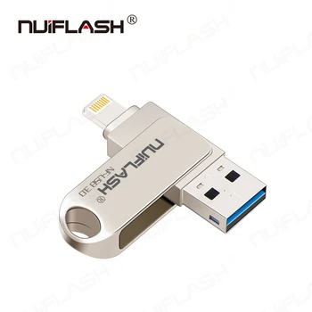 Unitate Flash USB de 128GB, 256GB Stick de Memorie de Stocare Extern pentru iPhone 3in1 Foto Stick USB3.0 Thumb Drive Compatibil iPhone iPad