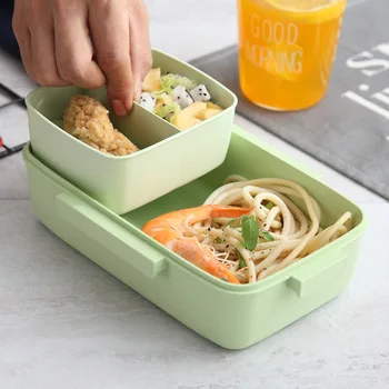 Portabil Container Prânz Sănătos Material Caseta De Prânz Microunde Ermetic Bento Box Separat De Alimente Container