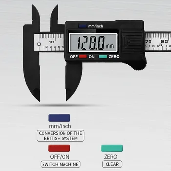 Digital Șubler cu Vernier Strumento di Misura 0-150mm 6-inch LCD Electronice Fibra de Carbon Altimetru Micrometru Instrument de Măsurare