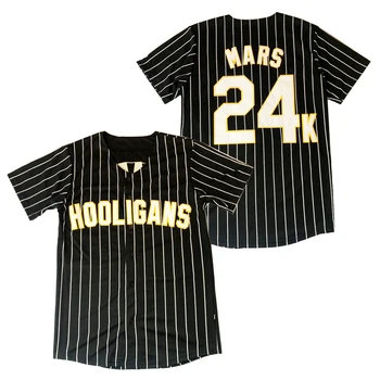 BG baseball tricouri HULIGANI 24K jersey în aer liber sport Broderie de cusut dungă neagră Hip-hop Street cultura 2020 nou