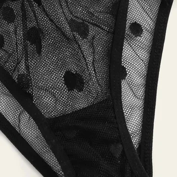 Nouă Femei Plus Dimensiune Lenjerie de Dantelă Sutien+Thong Set de Lenjerie Negru Sleepwear секс Lenjerie Femme Sexy