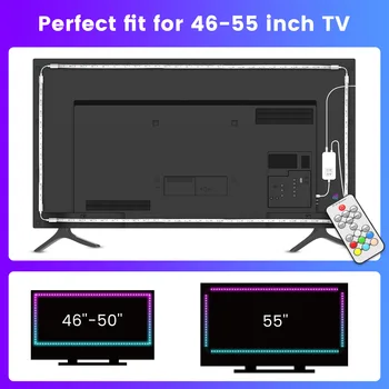 3m Ambient TV Iluminare din spate cu LED-uri Benzi USB Set Complet de Lumină Led, Banda de Sincronizare cu HDTV Monitor cu Ecran de Calculator Dreamcolor DIY Kit de Benzi