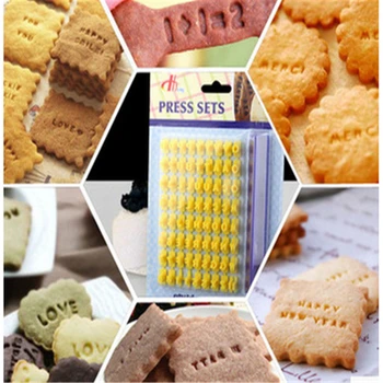 Alfabetul Număr de Cookie-uri DIY Biscuit Scrisoare de Timbru Embosser Fondant Tort de Decorare Frânare Cutter IC878447