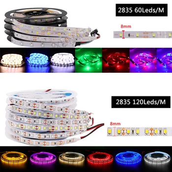 5M Banda LED Lumina 2835 DC12V Flexibil Lampa Led Bandă Diode RGB 5050 5054 cu Led-uri Impermeabil Bandă Roșie/Verde/Albastru/Roz/Galben