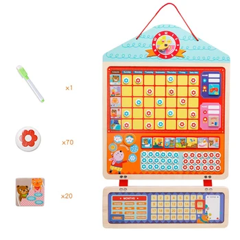 Mea De Zi Cu Zi Magnetic Calendar De Activitate Diagrama De Crestere Record Copii Program De Jucării