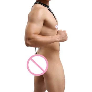 Bărbați Sexy, Body Shaper Ștreangul de Gât Curea G-string Body Bărbați Lenjerie de corp Salopeta bine de O Bucată Gay Centura Tricou Fetita Cureaua