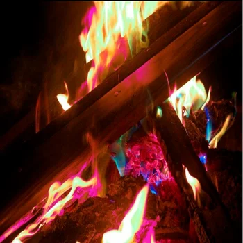 Magie, Foc, Flăcări Colorate Pudra 10g/15g/25g Foc Plicuri Pirotehnice Truc de Magie în aer liber Camping Drumetii Instrumente de Supraviețuire