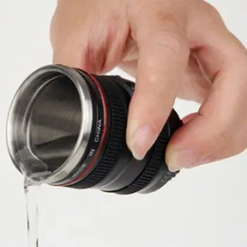 50ml Creativ Lentilă aparat de Fotografiat Cupa Mini Cana de Ceai Sticla de Apa de Acasa Drinkware Noutate Cadouri Thermocup Termo cana Cu Capac