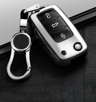 Inalta calitate PC + TPU caz-cheie capac caz-Cheie coajă de protecție titular pentru VW Polo Bora, Beetle Tiguan Passat Golf Pentru Skoda