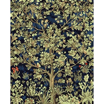Vopsea De Numere Copac Floare de Desen Pe Panza Pictate manual, Pictura Arta Cadou DIY Imagini De Numărul de Kituri de Acasă Decorare Cadou