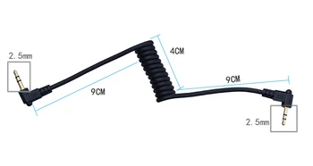 2.5 mm la 2,5 mm Cablu Audio Dual Unghi Drept Spiralat Jack de 2,5 la 2,5 sex Masculin Cablu Aux 3 Pol