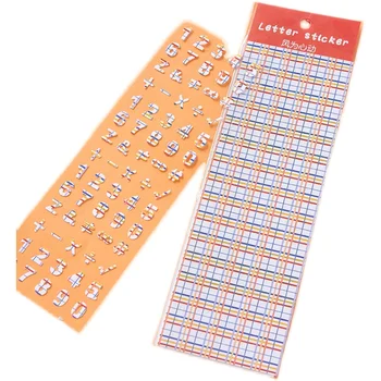 2 buc Colorate Numerele de Rețea Scrisoare Alfabet Autocolante Kawaii DIY Planificator de Notebook-Jurnalul Decor Papetărie Drăguț cu Laser Autocolant