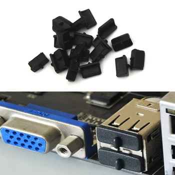 20BUC Port USB Acoperă de Praf Mufă USB Port de Încărcare Protector Durabil Negru pentru PC Laptop USB Plug Capac Dop