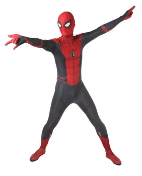 Departe De Casă Cosplay Costum Peter Parker Zentai Lycra Spandex Disfraces De Costum de Halloween Lejos de casa super-Erou Bodysuit