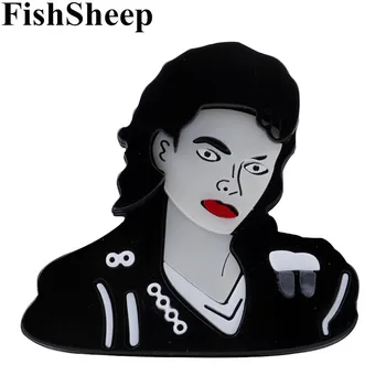 FishSheep Noua Celebritate Figura Acrilice Brosa Pentru Femei Creative Mare Superstar Om Portret Broșe Ace De Haine, Bijuterii Cadouri