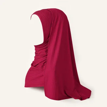 Patru Anotimpuri Bumbac Eșarfă hijab culoare Solidă ori Monocrom Noi Etnice Voal Multifuncțional Eșarfe