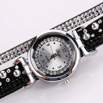 Stilul boem Femei ceasuri Multistrat Stras Faux din Piele Trupa Încheietura Cuarț Ceas Doamnelor Ceasuri Ceasuri de mana pentru Femei